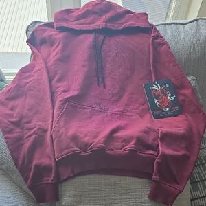 Brand New Vicious Denim Size Med Maroon Pullover Hoodie with Front Pocket